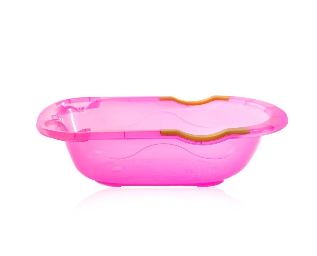 بيبي جيم - حوض استحمام للأطفال مع دعائم - زهري