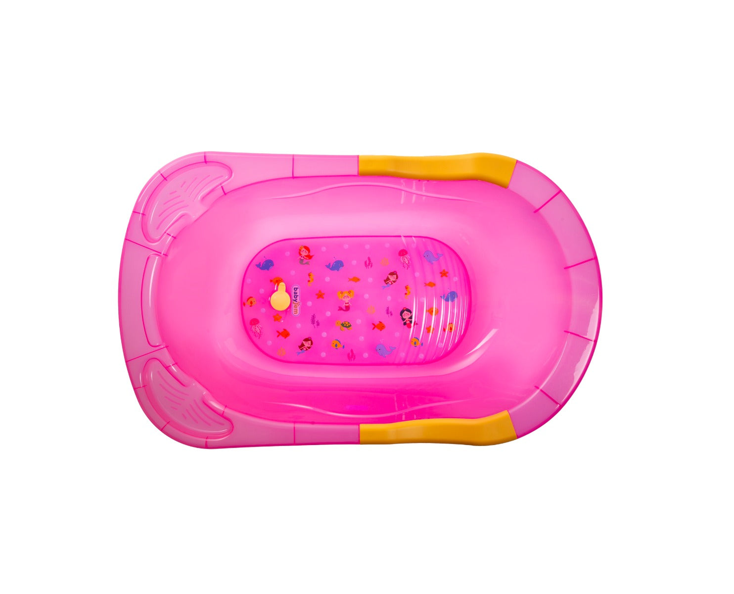 بيبي جيم - حوض استحمام للأطفال مع دعائم - زهري