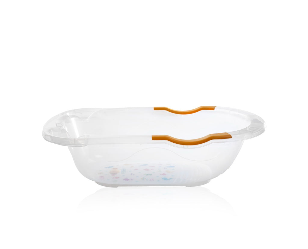 بيبي جيم_ حوض الاستحمام مع داعم_أبيض