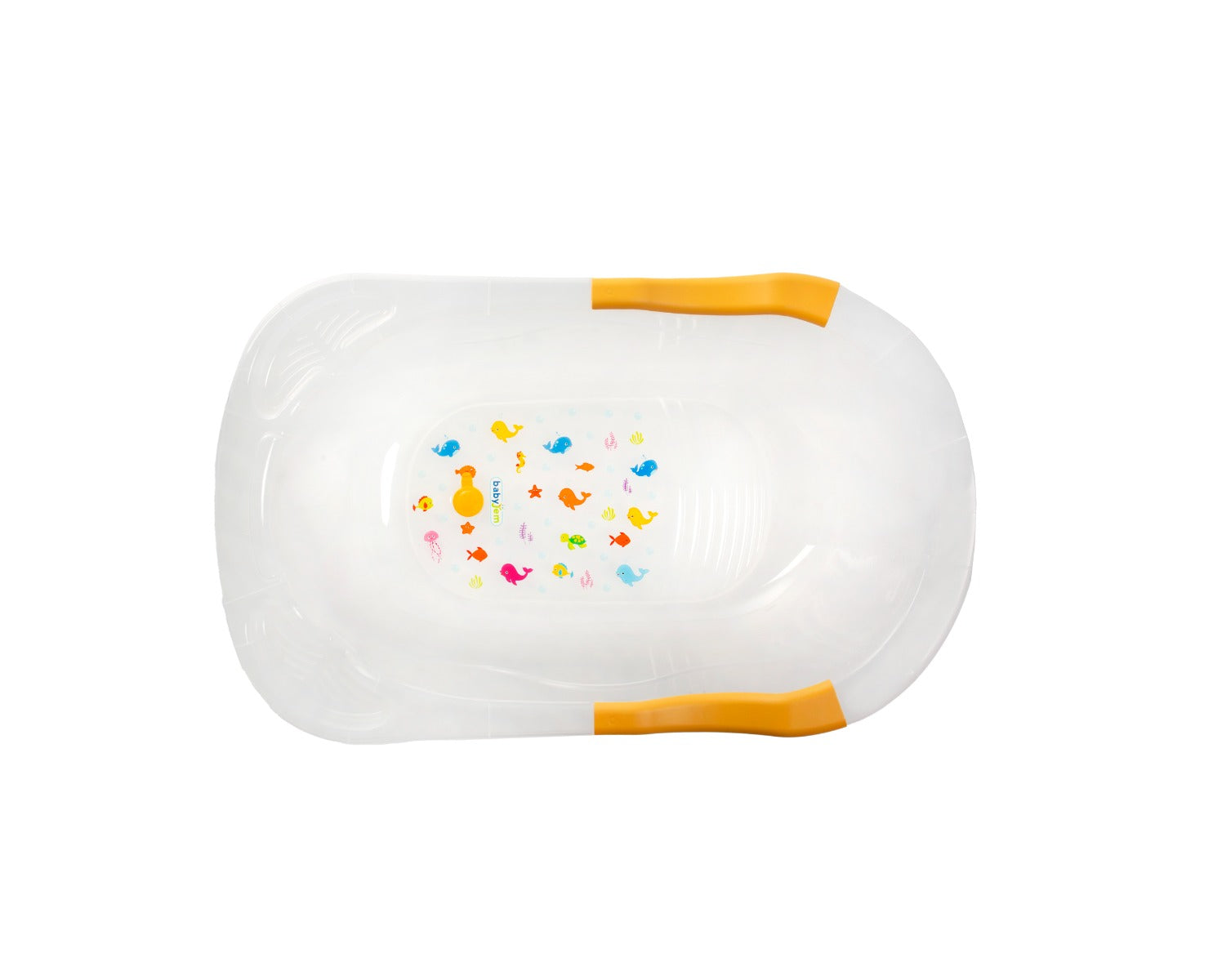 بيبي جيم_ حوض الاستحمام مع داعم_أبيض