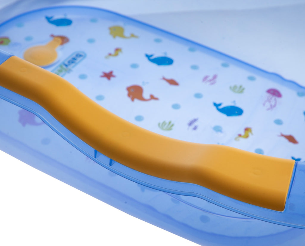 بيبي جيم - حوض استحمام للأطفال مع دعائم - أزرق