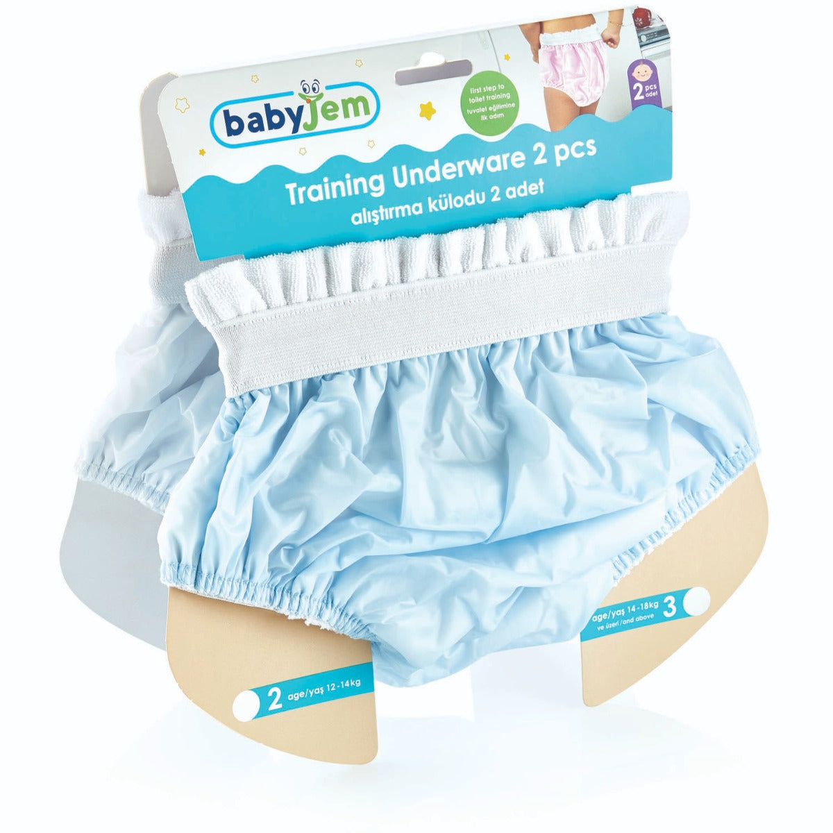 BABYJEM TRAİNİNG UNDERWEAR 2 PCS BLUE AGE 2