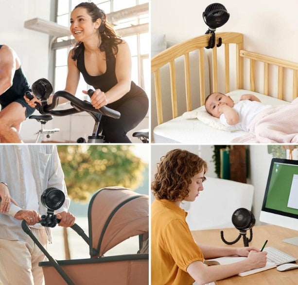 Momcozy Stroller Fan - Black