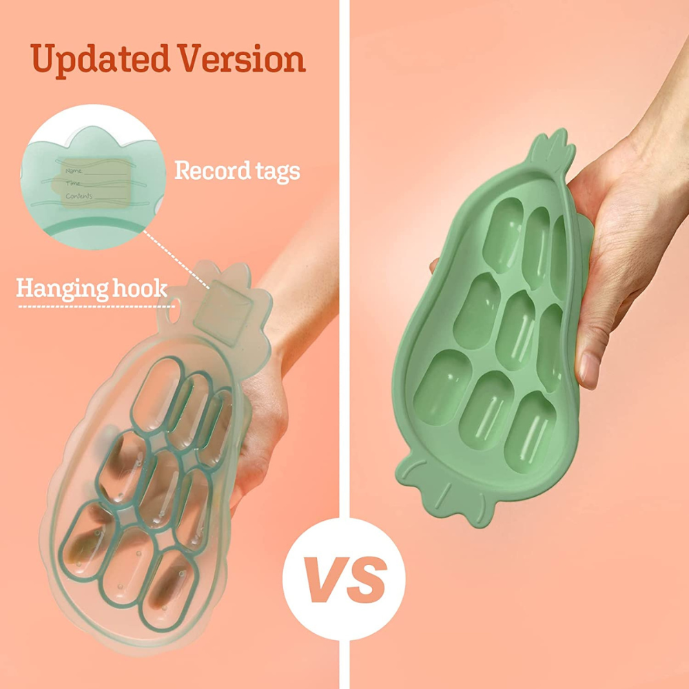 Haakaa Silicone Pineapple Nibble Tray - Pea Green