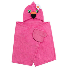 Zoocchini Hooded Towel - Franny the Flamingo