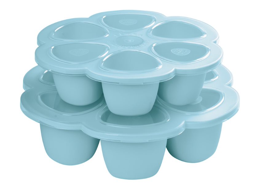 Beaba Silicone Multiportions 6 x 150ml Windy Blue