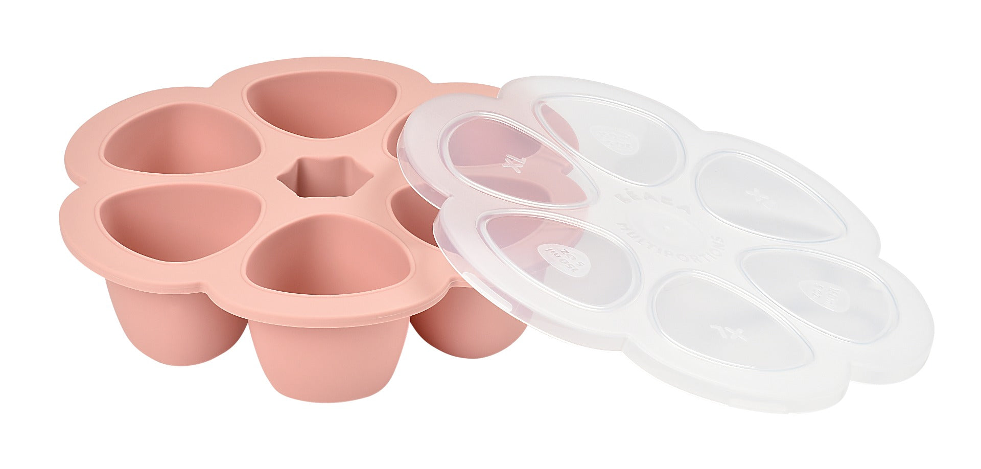 Beaba Silicone Multiportions 6 x 150ml - Old Pink