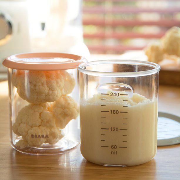 BEABA - PORTION MAXI SET OF 2X240ML - LIGHT NUDE/GREY