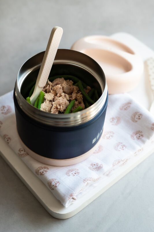 Beaba Thermo-Portion 500ml Light Pink Night Blue