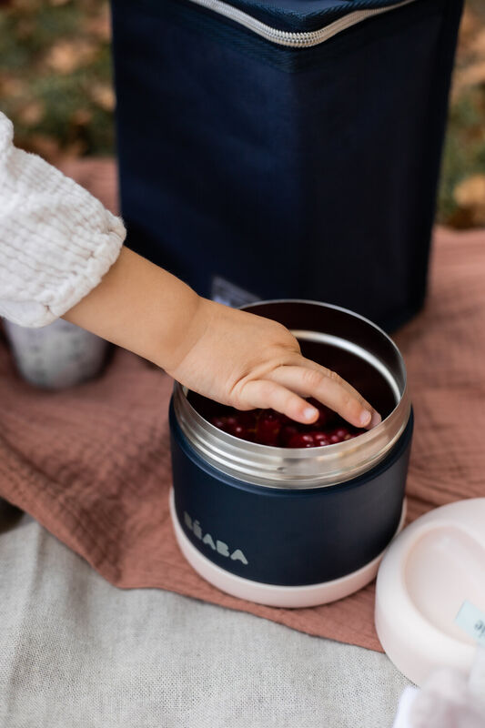 Beaba Thermo-Portion 500ml Light Pink Night Blue