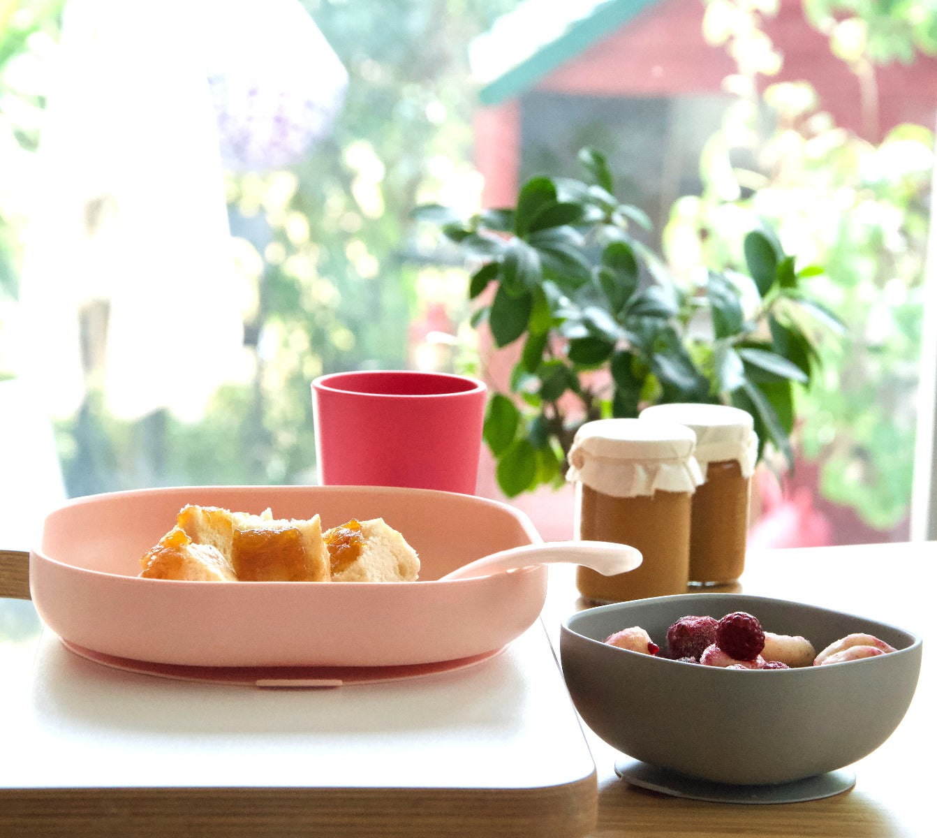 Beaba Silicone Meal Set of 4 - Pink