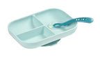 Beaba Silicone Suction Divided Plate - Blue