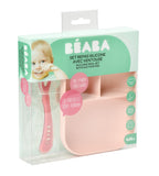 Beaba Silicone Suction Divided Plate - Pink