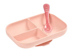 Beaba Silicone Suction Divided Plate - Pink