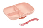 Beaba Silicone Suction Divided Plate - Pink