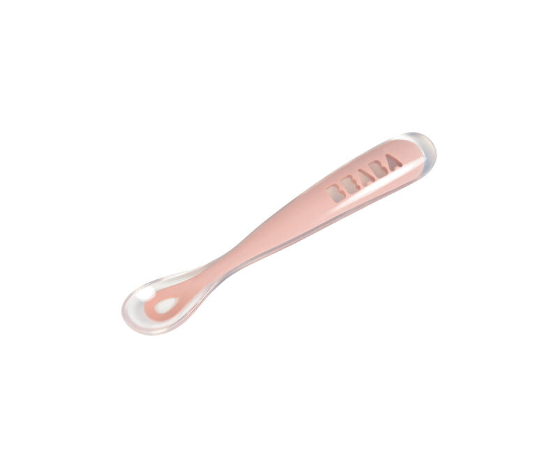 Beaba Silicone Spoon 1stAge Set Of 2+Box Old-Pink