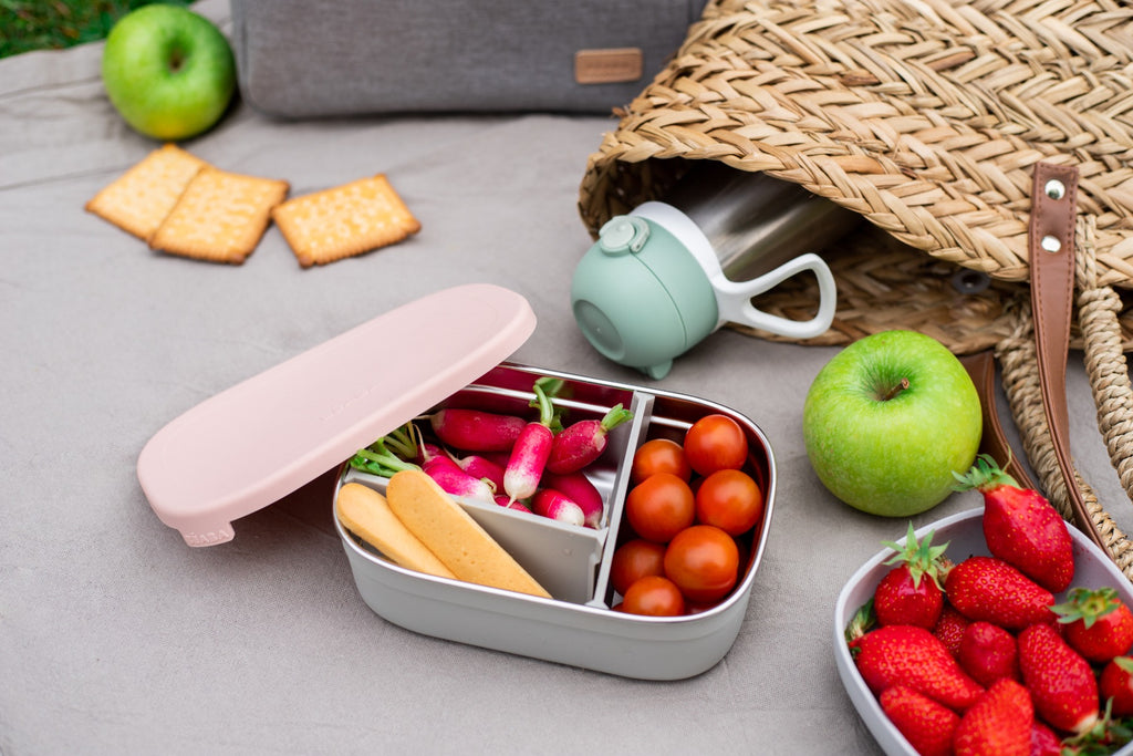 Beaba Stainless Steel Lunch Box Velvet Grey/Dusty Rose
