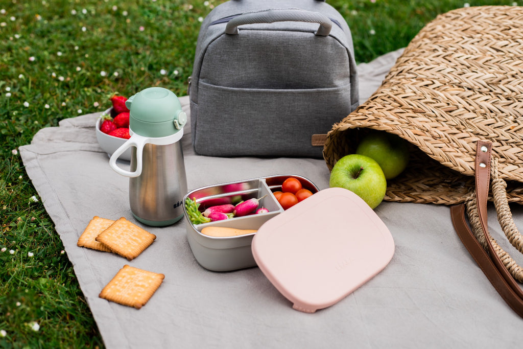 Beaba Stainless Steel Lunch Box Velvet Grey/Dusty Rose