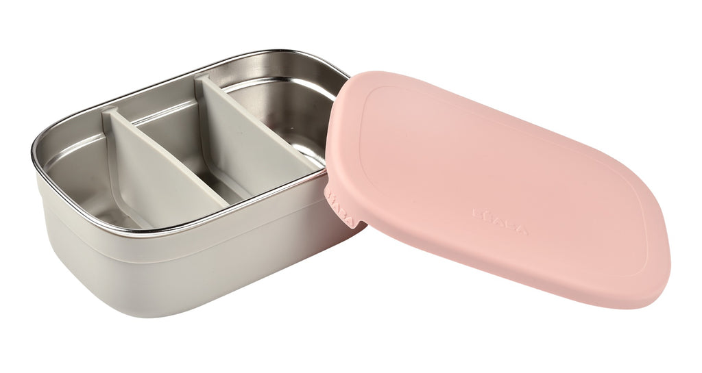 Beaba Stainless Steel Lunch Box Velvet Grey/Dusty Rose