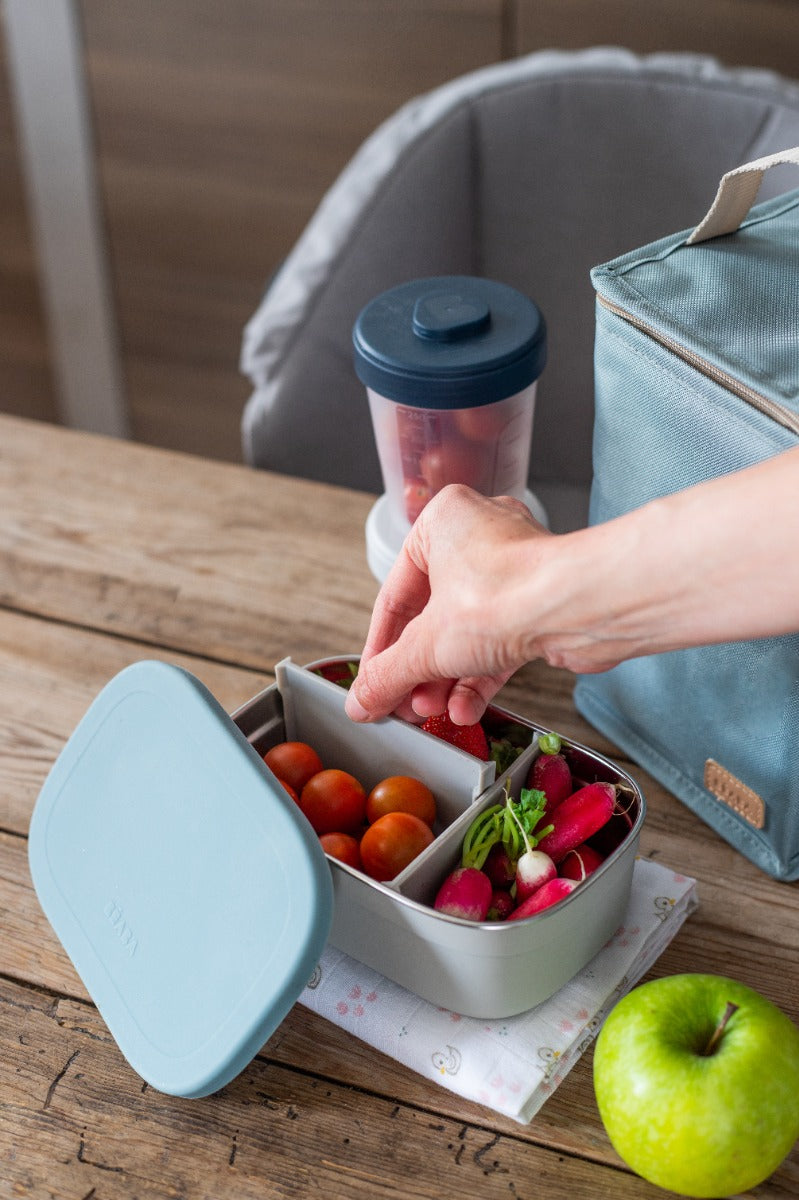 Beaba Stainless Steel Lunch Box Velvet Grey/Baltic Blue
