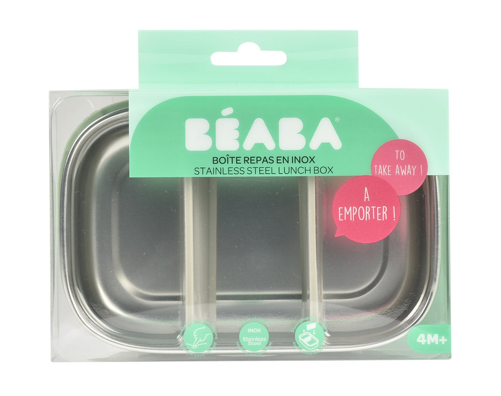 Beaba Stainless Steel Lunch Box Velvet Grey/Sage Green