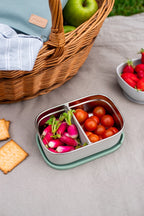 Beaba Stainless Steel Lunch Box Velvet Grey/Sage Green