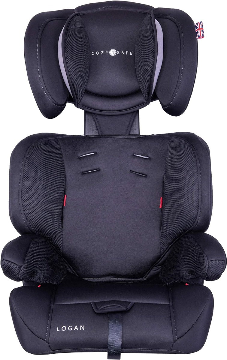 Cozy N Safe LOGAN Child Car Seat - Black grey UK style