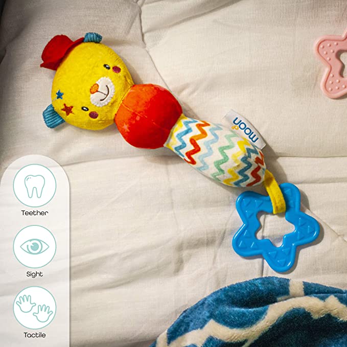 MOON - SOFT RATTLE TOY - BEAR