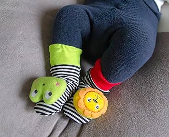 Babyjem rattle and baby socks