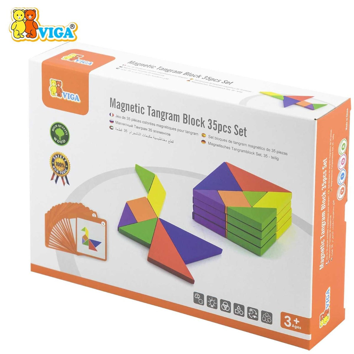 Viga Magnetic Tangram Block  - 35pcs Set