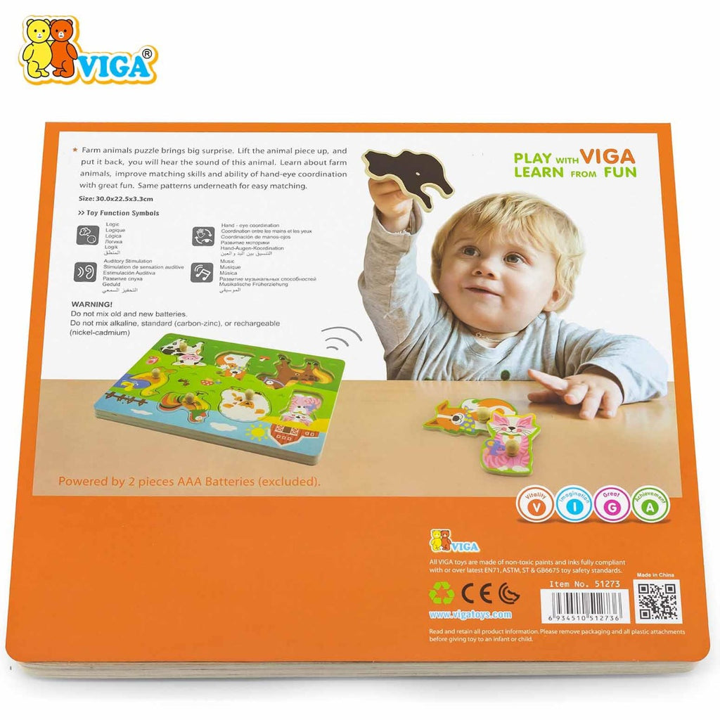 viga Sound Puzzle - Farm Animals