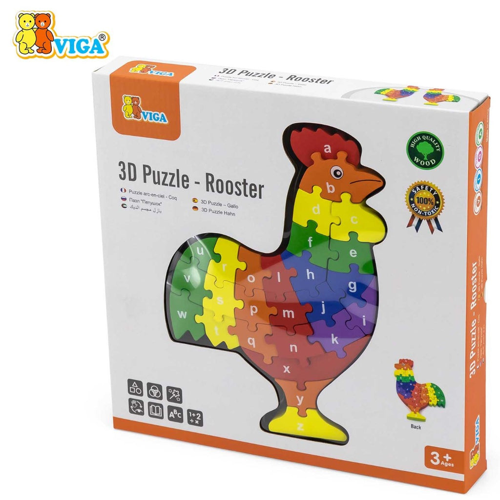 Viga Wooden 3D Puzzle - Rooster