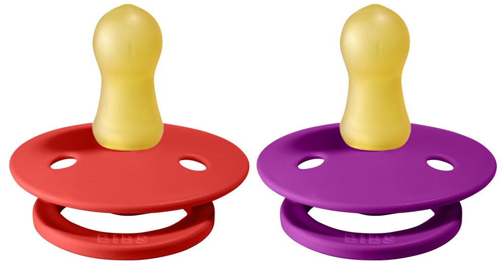 Bibs Pacifier Size 1 - Baby 0 -6M (2pcs) Strawberry/Orchide