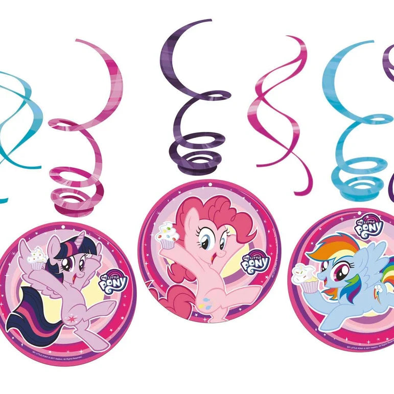 MY LIT.PONY SWIRL DECORATION(6PCS)