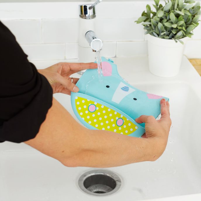 SKIP HOP - ZOO FOLD & GO SILICONE BIB UNICORN