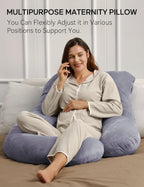 Momcozy Pregnancy Pillows for Sleeping, U Shaped Full Body Maternity Pillow with Removable Cover1