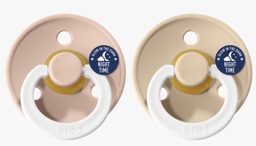 Bibs Pacifier Size 1 - Baby 0 -6M (2pcs) Blush Night / Vanilla Night