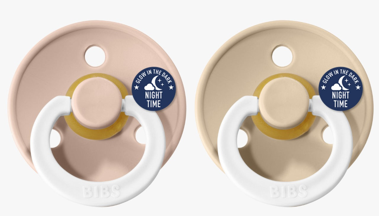 Bibs Pacifier Size 1 - Baby 0 -6M (2pcs) Blush Night / Vanilla Night
