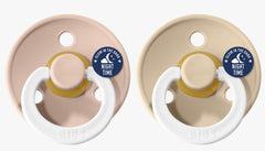 Bibs Pacifier Size 1 - Baby 0 -6M (2pcs) Blush Night / Vanilla Night