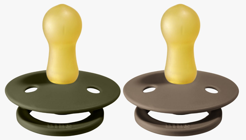 Bibs Pacifier Size 2 - Toddler 6-18M (2pcs) Hunter Green/Dark Oak