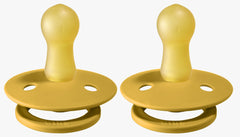 Bibs Pacifier Size 1 - Baby 0 -6M (2pcs) - Colour TwinPacks - Mustard