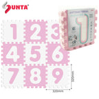Kids Anti-Bacterial Number Puzzle Mat 9 Pieces EVA Foam Toy
