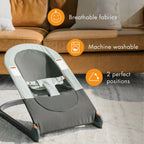 Boon SLANT Adjustable Infant Bouncer (Grey)