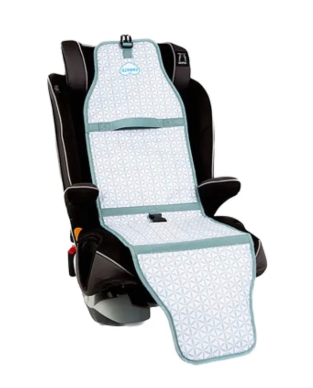 Cool carats Car Seat Cooler Grey and White Geometric