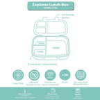 Clevakid Explorer Lunch Box Blue Ice 800ML \27 OZ
