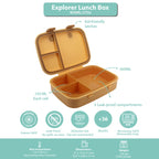 Clevakid Explorer Lunch Box Orange Light 800ML \27 OZ