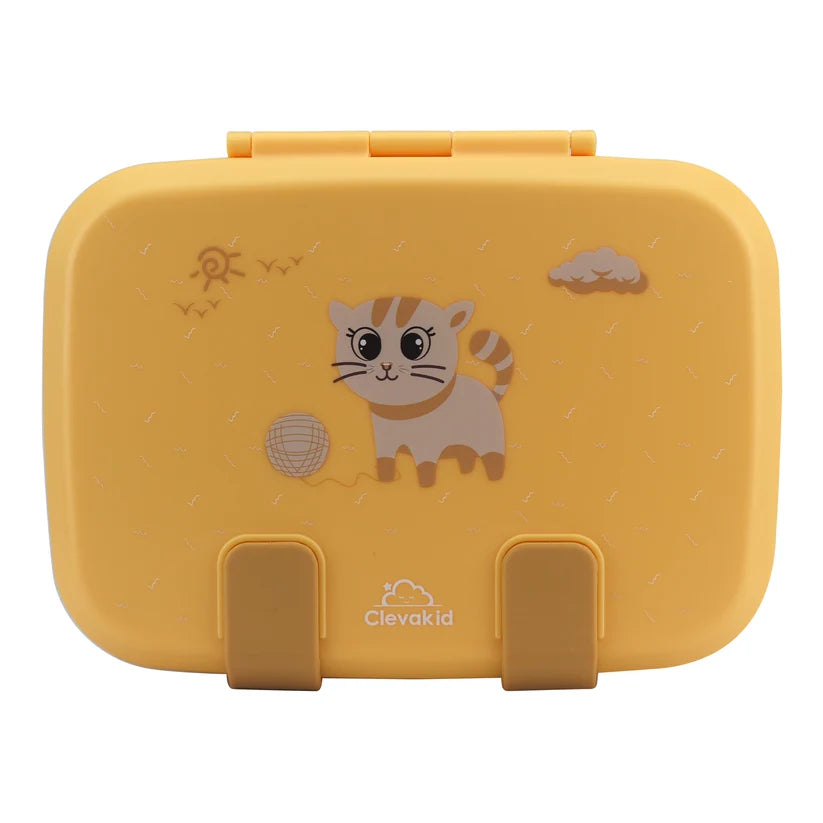 Clevakid Explorer Lunch Box Orange Light 800ML \27 OZ - ClevaMeow Friend