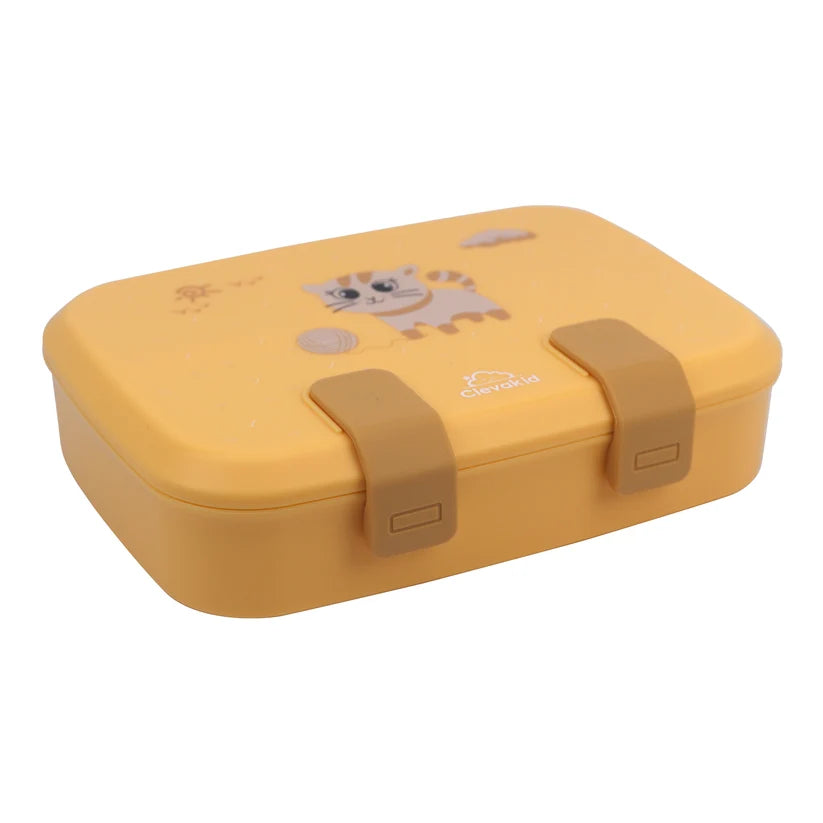 Clevakid Explorer Lunch Box Orange Light 800ML \27 OZ - ClevaMeow Friend