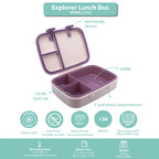 Clevakid Explorer Lunch Box Purple Light Powder 800ML \27 OZ