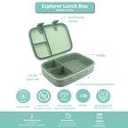 Clevakid Explorer Lunch Box Green Light Mint 800ML \27 OZ